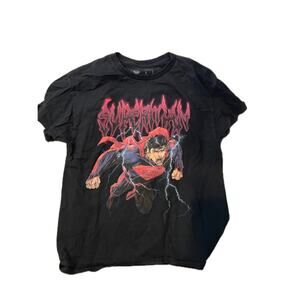 CULA Superman Black T-Shirt Mens Large